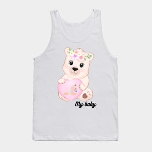 beautiful colorful teddy bear print Tank Top